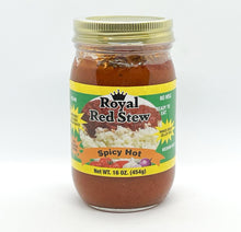 Load image into Gallery viewer, Royal Red Stew Sauce Spicy HOT- Ready to Eat Sauce- Vegan Friendly Sauce- 16oz Jar
