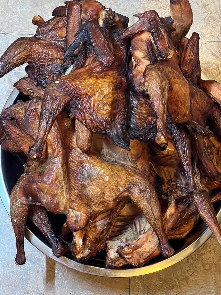 Hard Smoked African Chickens