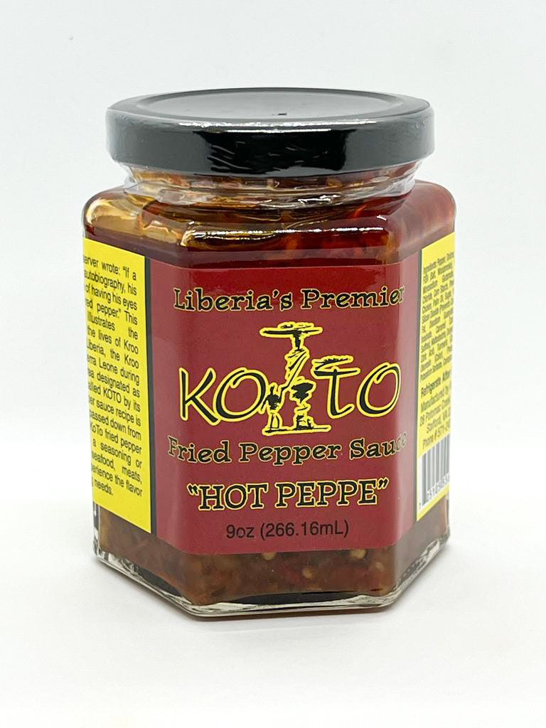 Koto HOT Pepper Sauce/ Liberia Hot Sauce 9oz Jar