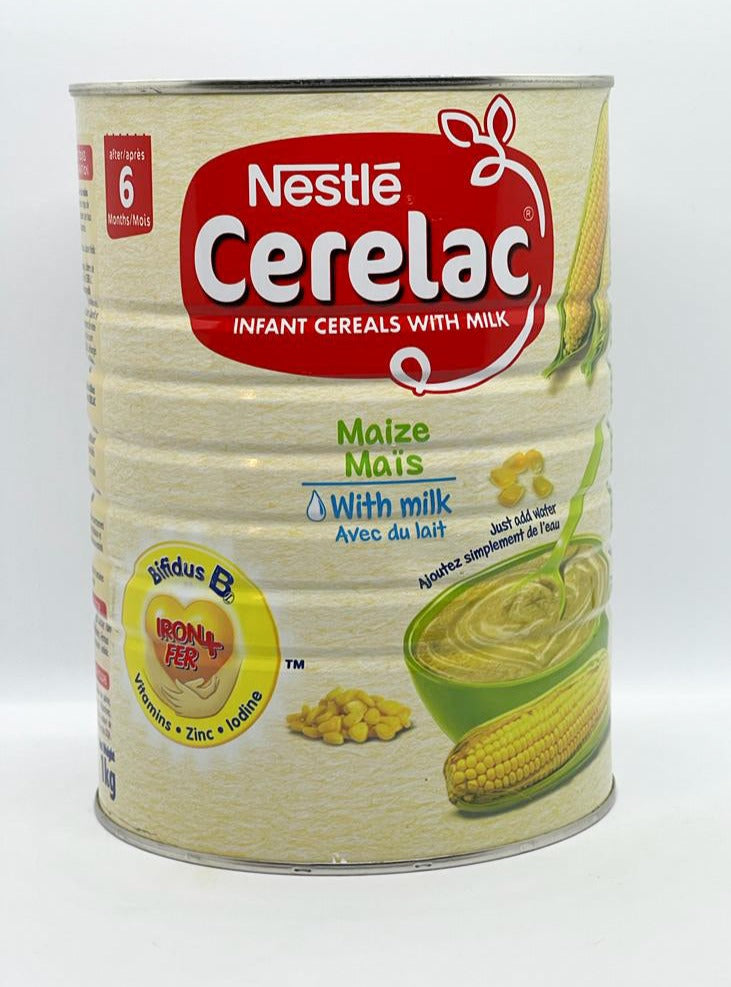 Cerelac Maize With milk/ Cerelac Mais avec du lait/ 1kg Net Weight