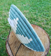 Load image into Gallery viewer, Pink, White &amp; Light Green African Handwoven Rwanda Basket- Sunflower
