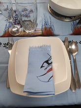 Load image into Gallery viewer, Light Blue African Table Linen - Unique &amp; Tribal Decorative Table Cloth
